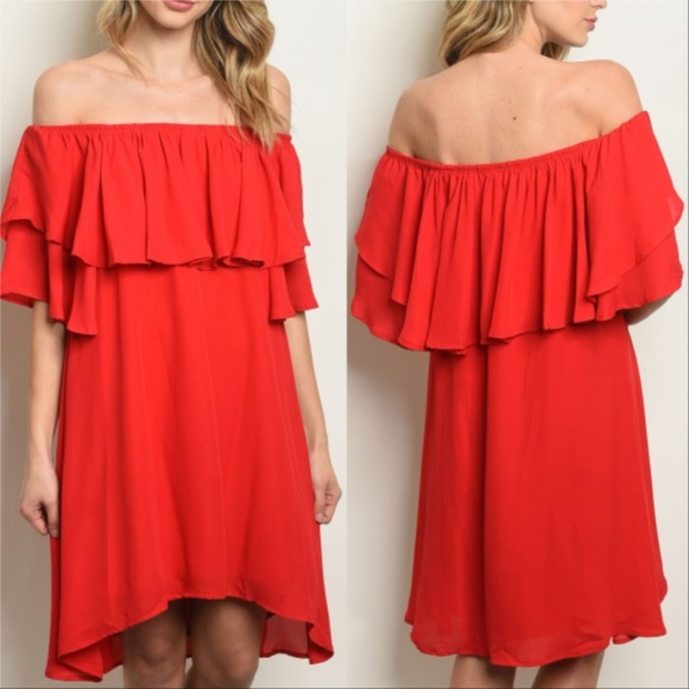 STUNNING OFF SHOULDER DRESS - Picture 1 of 3